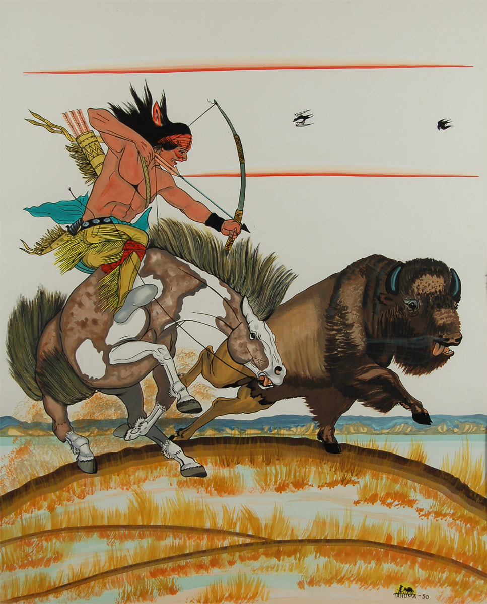 Quincy Tahoma Navajo Painting -C3423